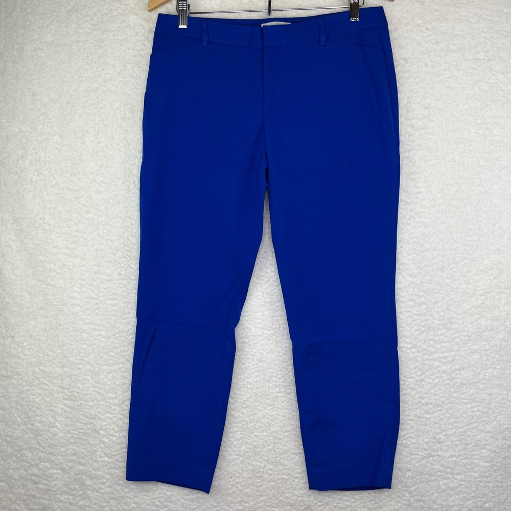 Gap Slim Cropped Pants Royal Blue Stretch Trousers Size 6 Womens Dress‎ Pants